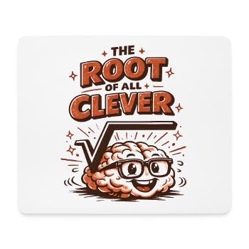 Wurzel aller Klugheit | Mathelehrer Nerd - Mousepad (Querformat) - Weiß - Vorne
