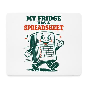 Kühlschrank mit Tabelle | Meal Prep Humor - Mousepad (Querformat) - Weiß - Vorne