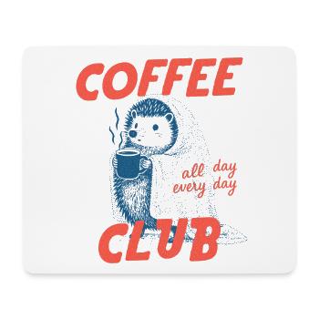Coffee Club Hedgehog - Mouse Pad (horizontal) - white - Front