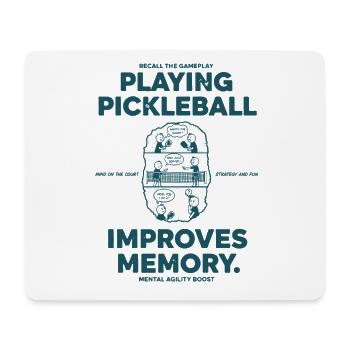 Pickleball Playing Funny Player Improves Memory - Mouse Pad (horizontal) - white - Front