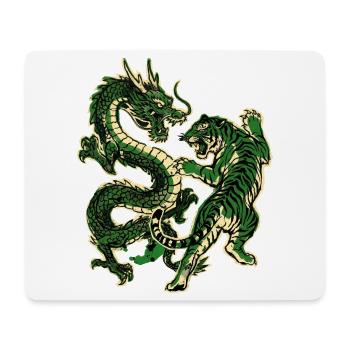 Chinese Dragon Tiger - Mouse Pad (horizontal) - white - Front