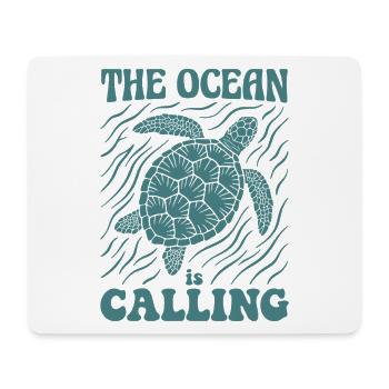 The Ocean is Calling Shirt Schildkröte Meer Sommer - Mousepad (Querformat) - Weiß - Vorne