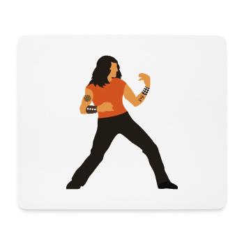 Rock Star Air Guitar - Heavy Metal Musician Art - Mousepad (Querformat) - Weiß - Vorne