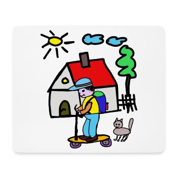 Tiny House Adventure Skateboard - Mouse Pad (horizontal) - white - Front