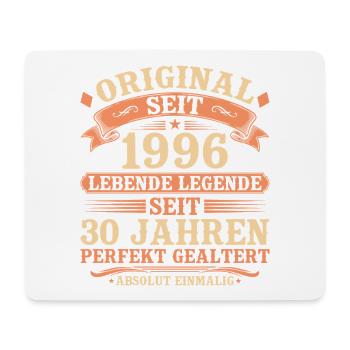 Original 1996 – Legendär & Vintage 30. Geburtstag - Mousepad (Querformat) - Weiß - Vorne