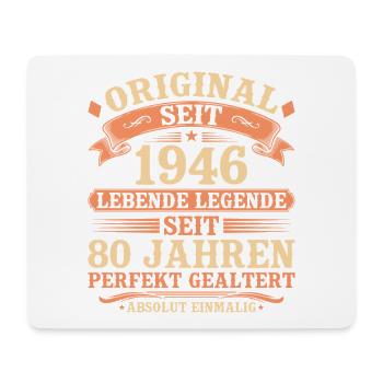 Original 1946 – Legendär & Vintage 80. Geburtstag - Mousepad (Querformat) - Weiß - Vorne