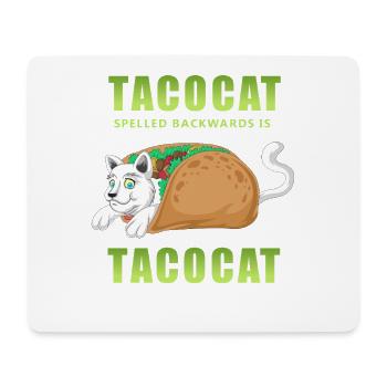 Taco Cat Palindrome Shirt - Mousepad (Querformat) - Weiß - Vorne