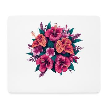 Hibiscus Floral Tropics - Mouse Pad (horizontal) - white - Front