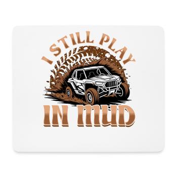 UTV Off Road Boy Men 4 Wheeler Side by side - Mousepad (Querformat) - Weiß - Vorne