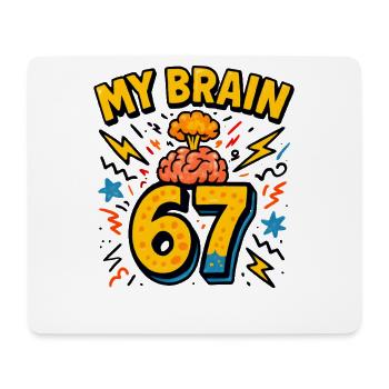 Six Seven Italian Brainrot Brain Humor Meme Funny - Mouse Pad (horizontal) - white - Front