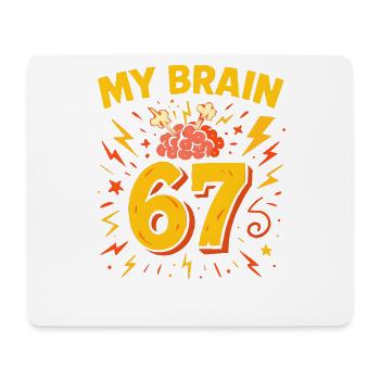 Six Seven Italian Brainrot Brain Humor Meme Funny - Mouse Pad (horizontal) - white - Front