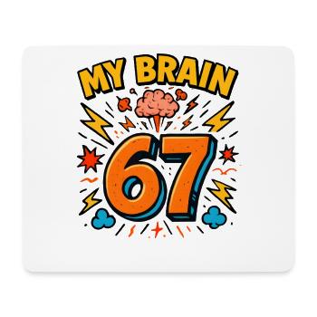 Six Seven Italian Brainrot Brain Humor Meme Funny - Mouse Pad (horizontal) - white - Front