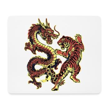 Dragon and Tiger Chinese - Mouse Pad (horizontal) - white - Front