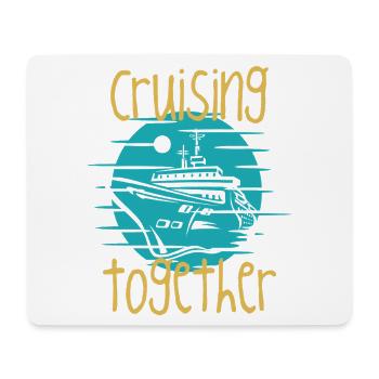 Graphique du bateau de croisière ensemble - Tapis de souris (format paysage) - blanc - Devant