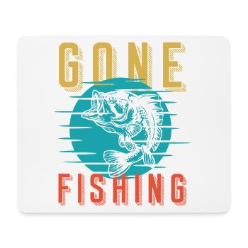 Gone Fishing Retro Splash - Mousepad (Querformat) - Weiß - Vorne