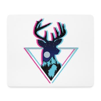 Kunst des Kosmischen Hirschberg-Neondreiecks - Mousepad (Querformat) - Weiß - Vorne