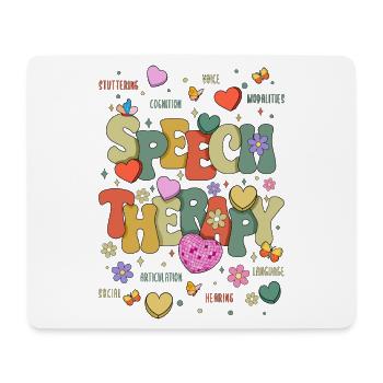 SLP Sprachtherapie Sprachtherapeutin und Sprachtherapeutin - Mousepad (Querformat) - Weiß - Vorne