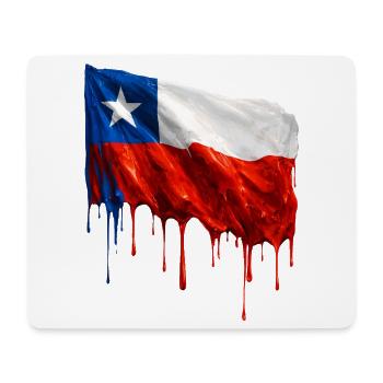 Chile Flag Dripping Solid - Mouse Pad (horizontal) - white - Front