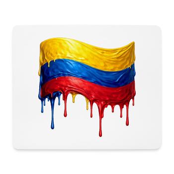 Kolumbianische Flaggenfarben Tropfen - Mousepad (Querformat) - Weiß - Vorne