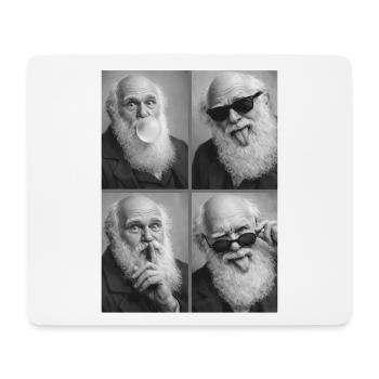 Bande photo de Charles Darwin - Tapis de souris (format paysage) - blanc - Devant