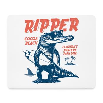 Ripper Surfer Croc Cocoa Beach Florida - Mousepad (Querformat) - Weiß - Vorne