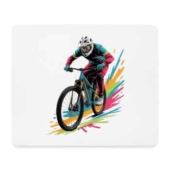 Conception de VTT Coloré pour garçons - Tapis de souris (format paysage) - blanc - Devant