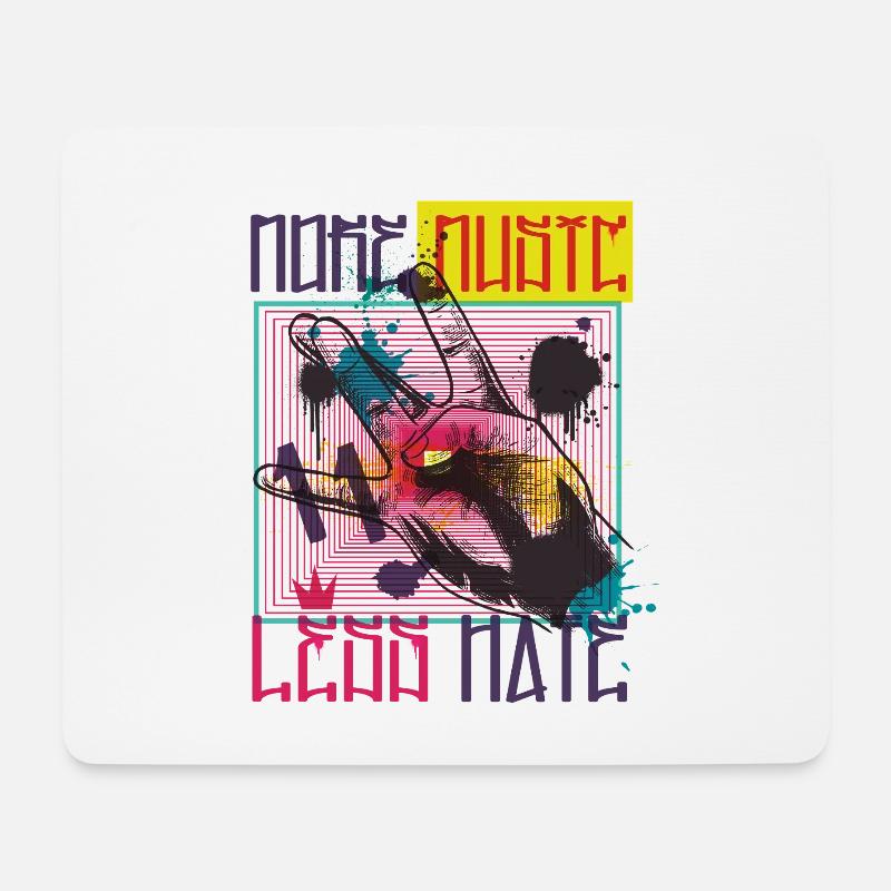 Plus d’art musical - Tapis de souris (format paysage) - blanc