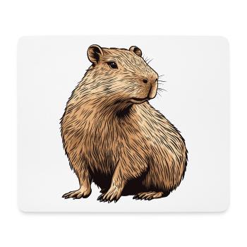 Capybara - Mousepad (Querformat) - Weiß - Vorne