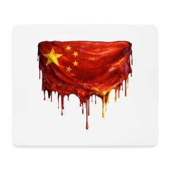 Dripping China Flag Art - Mouse Pad (horizontal) - white - Front