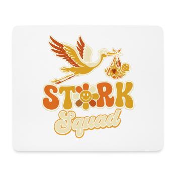 Storch Squad Retro Stil - Mousepad (Querformat) - Weiß - Vorne