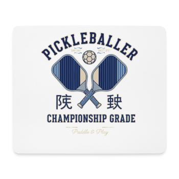Pickleball-lustiger Spieler liebt Pickleball-Platz - Mousepad (Querformat) - Weiß - Vorne