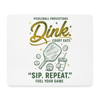Pickleball Funny Player Dink Sip Repeat Love - Mouse Pad (horizontal) - white - Front