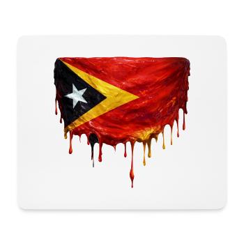 Drapeau de largage du TimorLeste - Tapis de souris (format paysage) - blanc - Devant