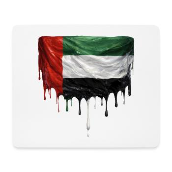 Drapeau des Émirats arabes unis colorés - Tapis de souris (format paysage) - blanc - Devant