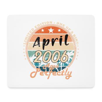 April 2006 Vintage Birthday Gift - Mouse Pad (horizontal) - white - Front