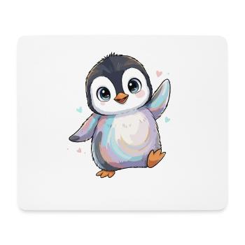 Délice en cœur de pingouin pastel - Tapis de souris (format paysage) - blanc - Devant