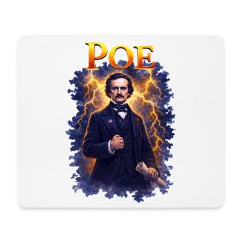 Portrait d’Edgar Allan Poe - Tapis de souris (format paysage) - blanc - Devant