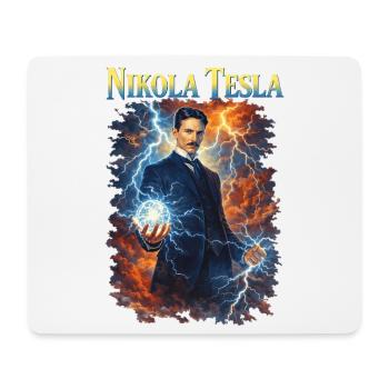Nikola Portrait - Mouse Pad (horizontal) - white - Front