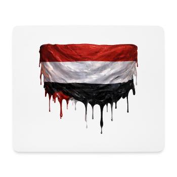 Jemen Flagge in bunter Farbe - Mousepad (Querformat) - Weiß - Vorne