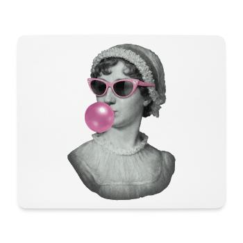 Jane Austen avec chewing-gum et lunettes de soleil - Tapis de souris (format paysage) - blanc - Devant