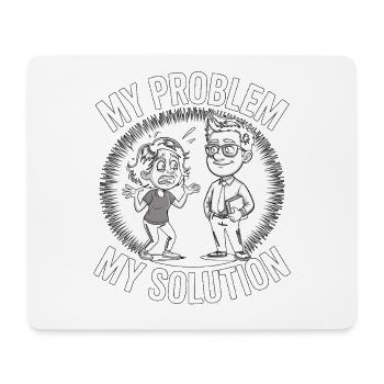 Professeur de lycée Mon problème Mon père Pictogramme - Tapis de souris (format paysage) - blanc - Devant