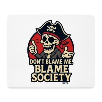 Pirate skull with saying - Mouse Pad (horizontal) - white - Front