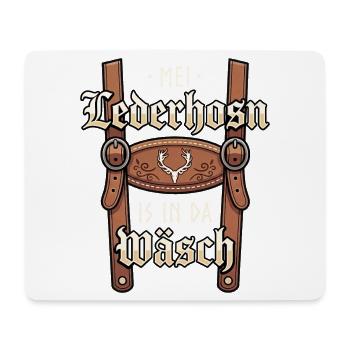 Lederhose T-Shirt Herren Trachtenshirt Tracht - Mousepad (Querformat) - Weiß - Vorne