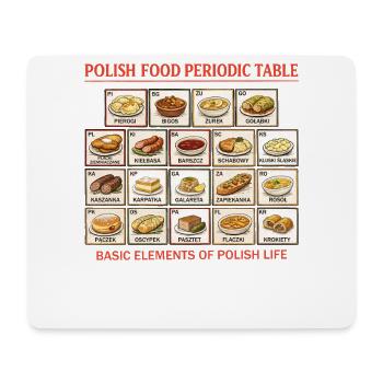 Polnisches Periodensystem - Mousepad (Querformat) - Weiß - Vorne
