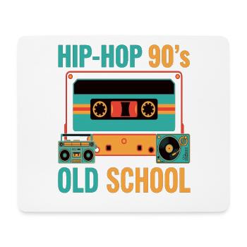 Hip Hop 90s Old School Cassette Retro - Mouse Pad (horizontal) - white - Front