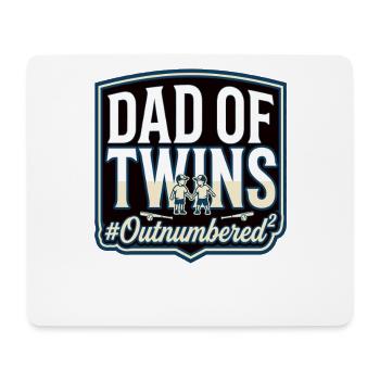 Dad of Twins Papa Zwillinge Baseball Spruch - Mousepad (Querformat) - Weiß - Vorne
