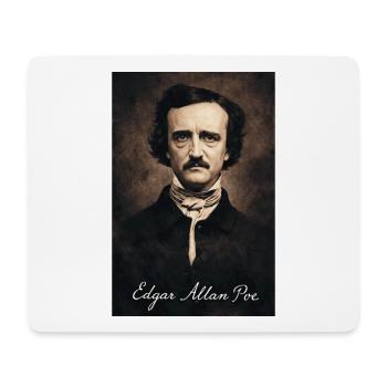 Portrait d’Edgar Allan Poe - Tapis de souris (format paysage) - blanc - Devant