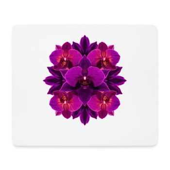 Mandala Orchid Purple Glow - Mouse Pad (horizontal) - white - Front