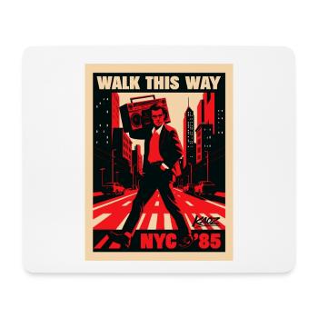 NyC 85 Retro Boombox Walk - Mousepad (Querformat) - Weiß - Vorne