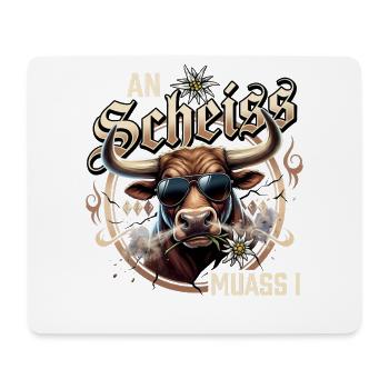 Trachten T-Shirt Herren Trachtenshirt Lederhose - Mousepad (Querformat) - Weiß - Vorne